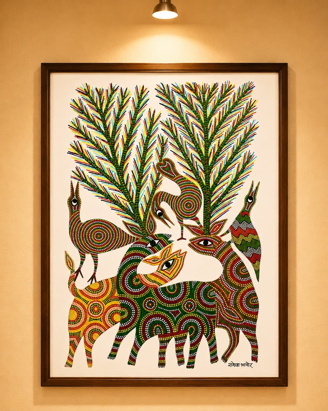 Harmony of nature - Bhil Painting