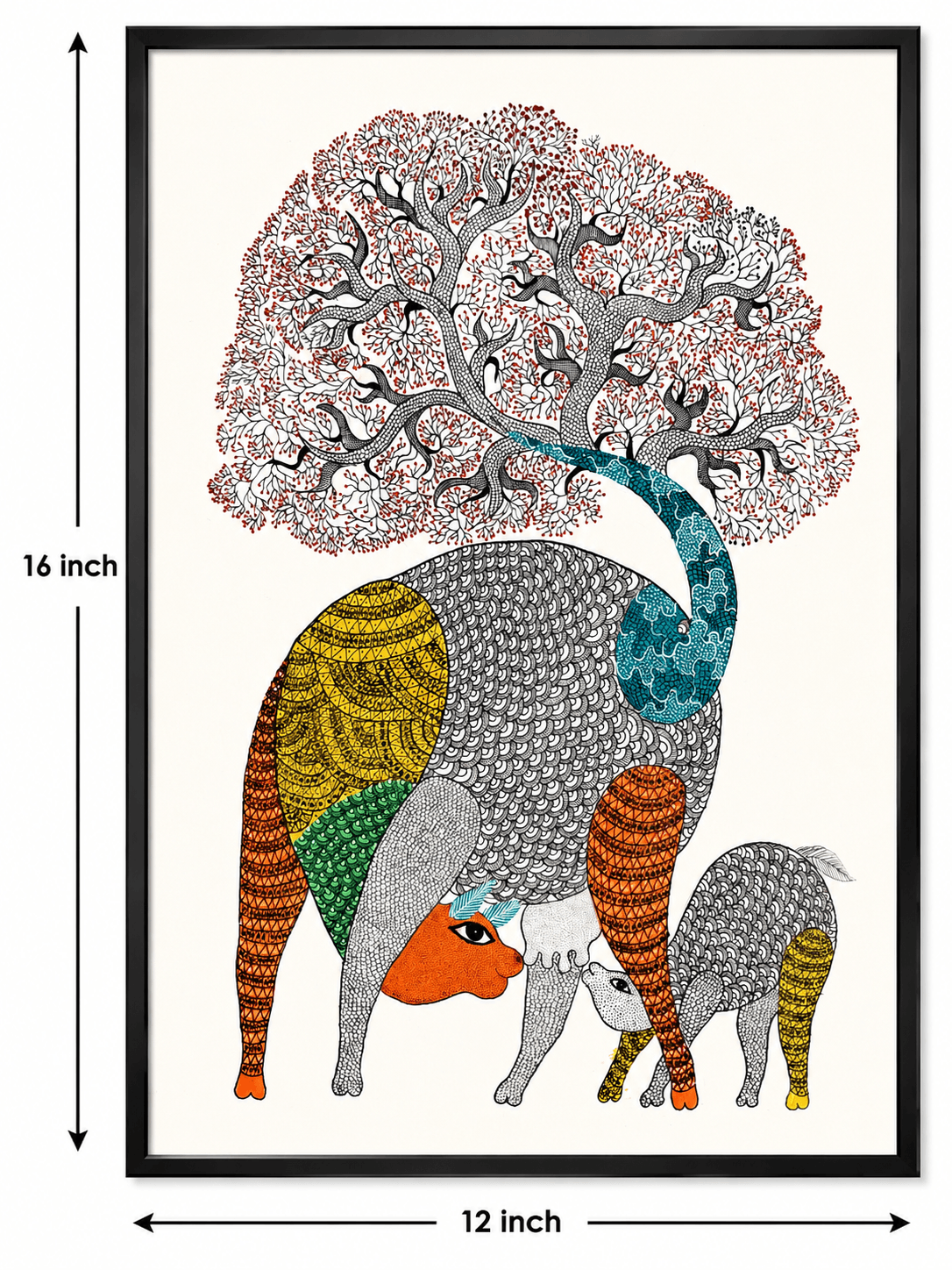 The Tree of Abundance - Gond Painting — alternate view