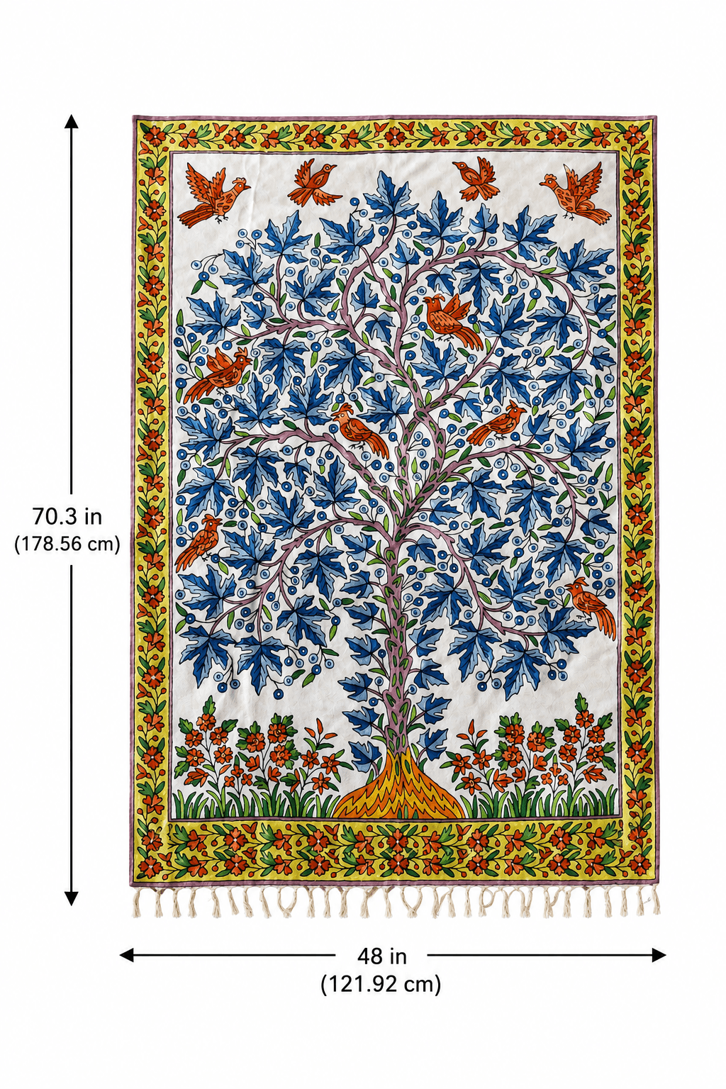 Tree of Life (Aari) Embroidered - Kashmiri Crewel — alternate view