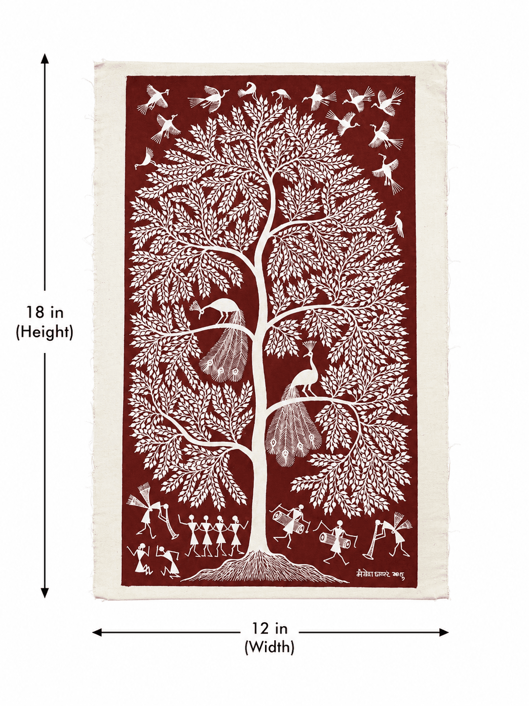 Tribal Tree of Life - Warli Painting — alternate view