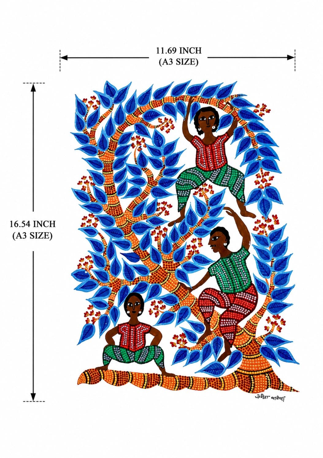 Jeevan Vriksha Leela - Bhil Painting — alternate view