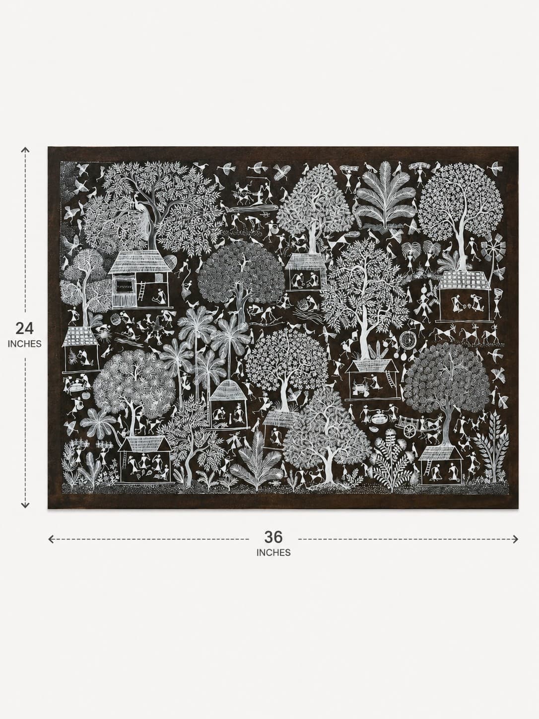 Warli Village Forest - Warli Painting — alternate view