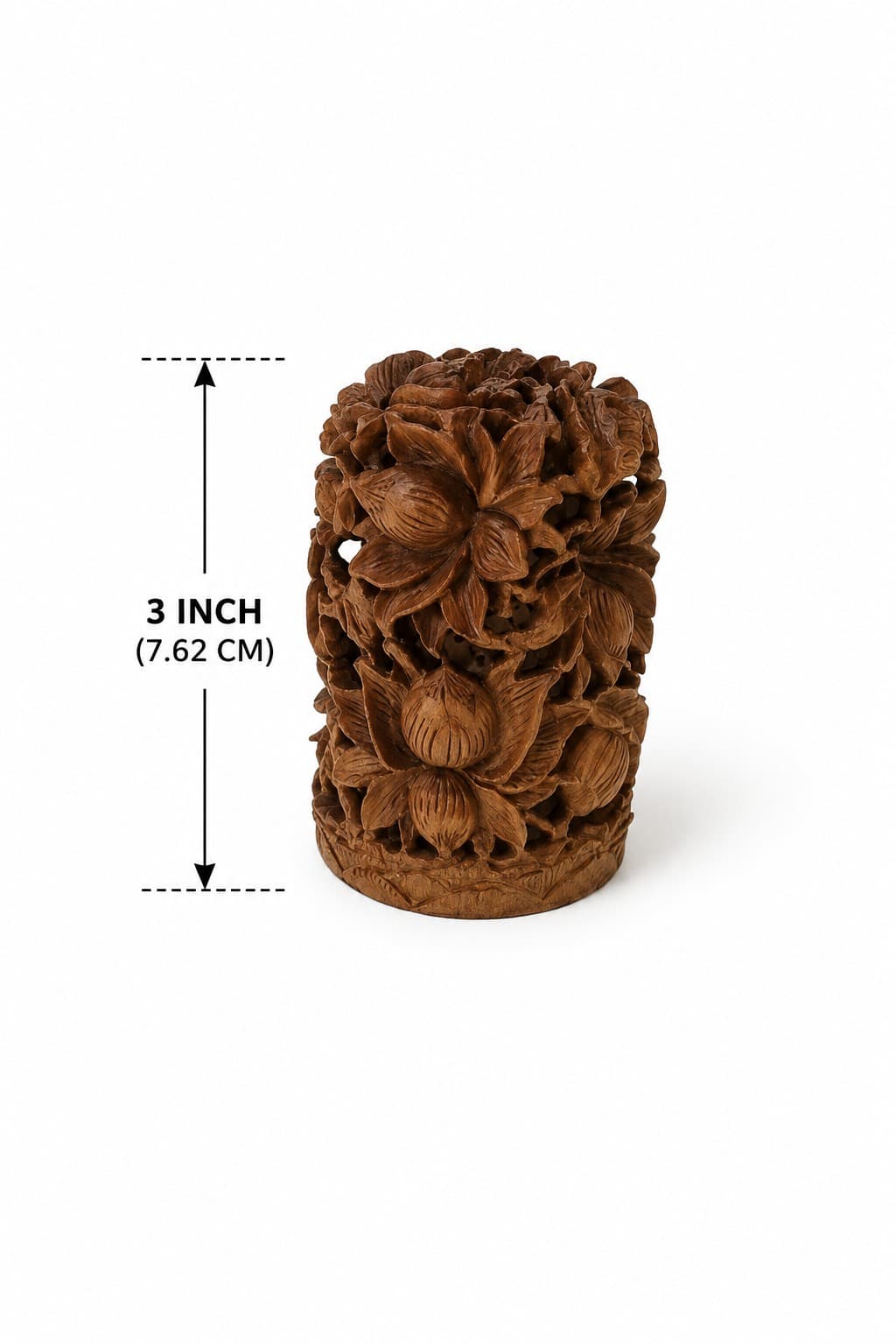 Lotus Shikar - Wood Carving — alternate view