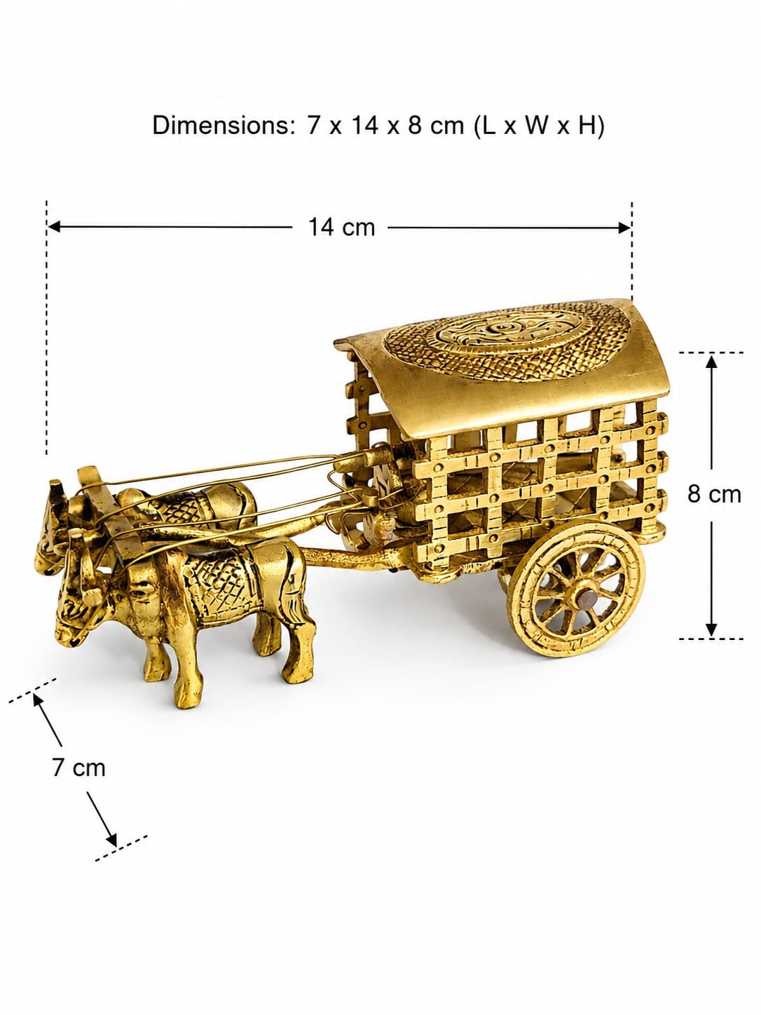 Brass Bullock Cart - Brass & Copper — alternate view