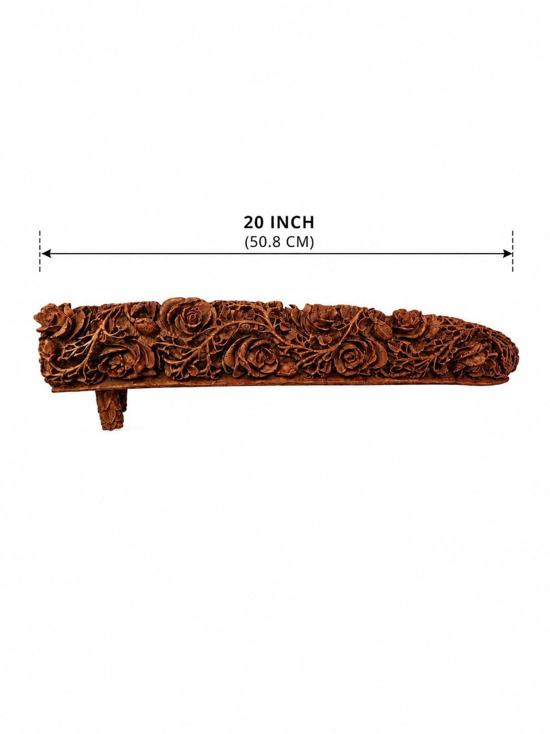 Rose Shikar Hand-Carved Wooden Bridge - Wood Carving — alternate view