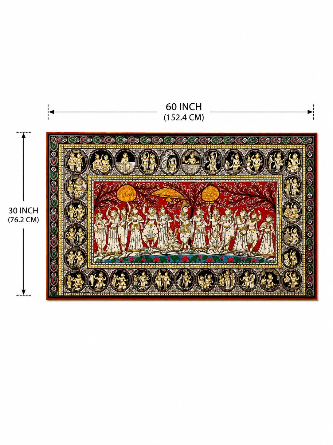 Krishna Leela - Pattachitra Painting — alternate view