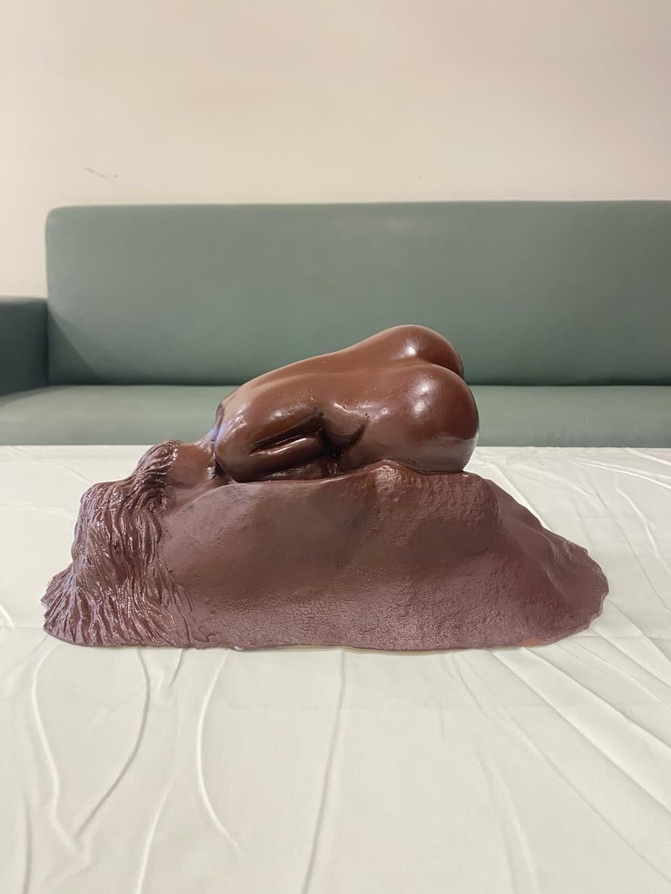 Contemporary Figurative Sculpture - Wood Carving - Brown, Earth Tones