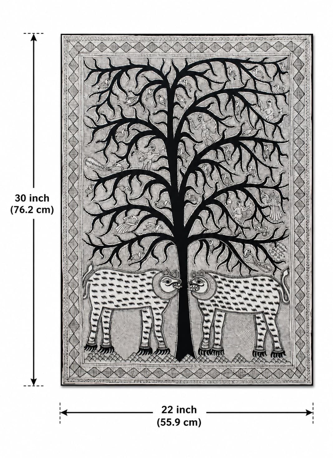 Vriksha Jeevan - Madhubani Painting — alternate view