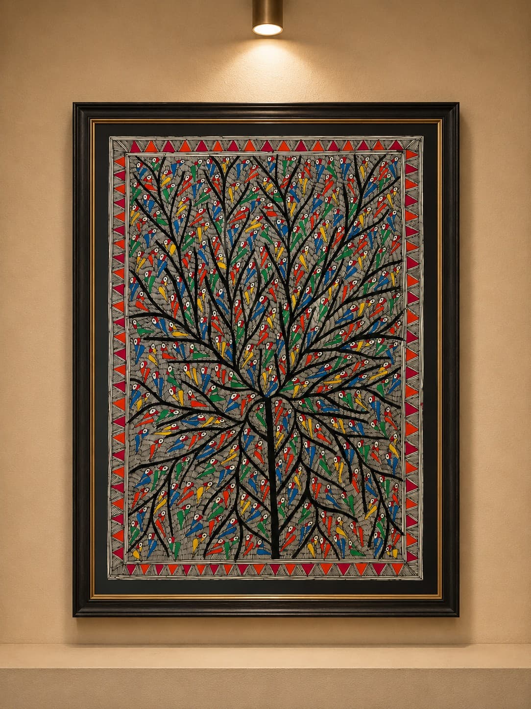 Tree of Birds - Madhubani Painting