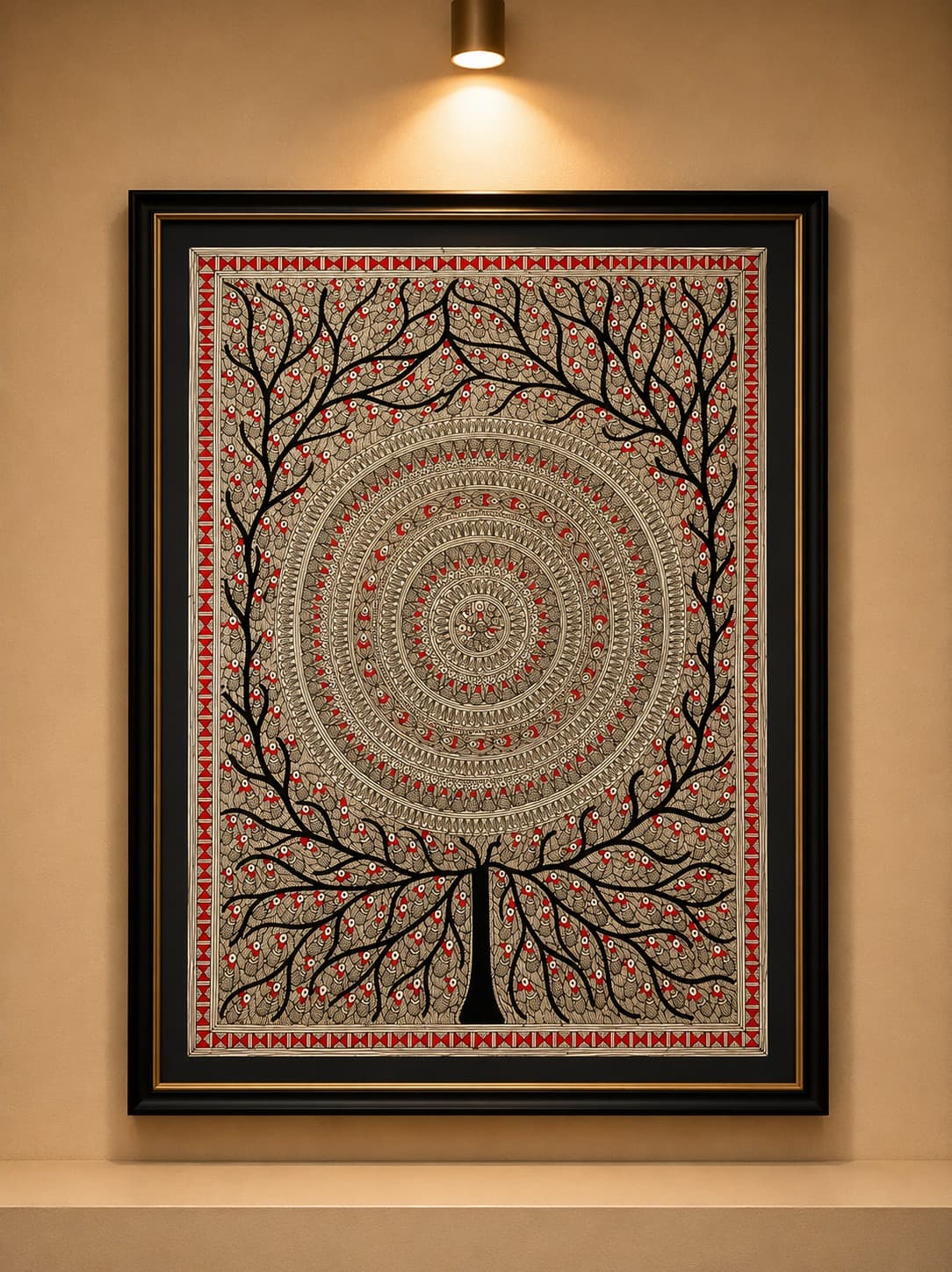 Tree of Life Mandala - Madhubani Painting