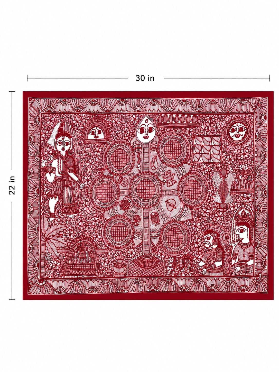 Traditional Kohbar - Madhubani Painting — alternate view