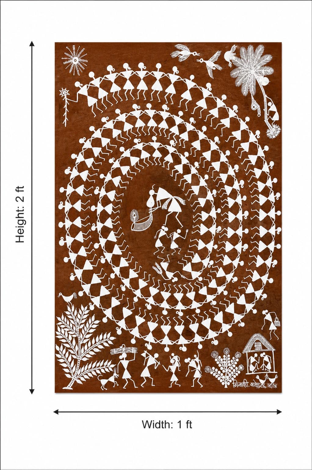 Tarpa Dance Celebration - Warli Painting — alternate view