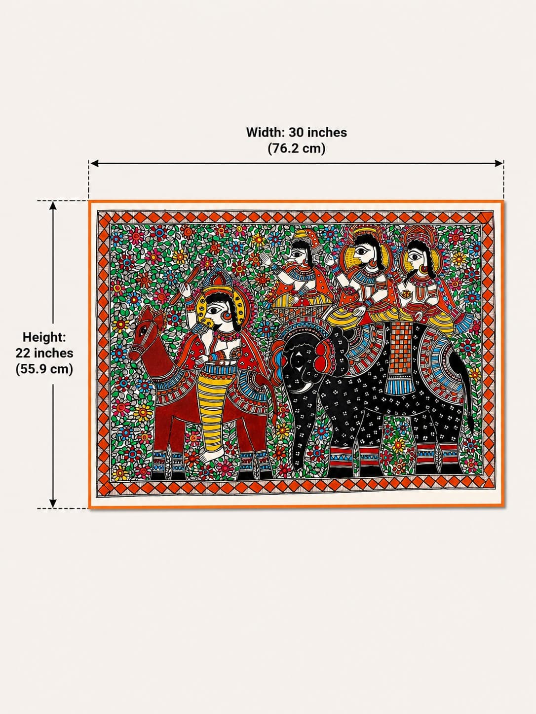 Royal Procession - Madhubani Painting — alternate view
