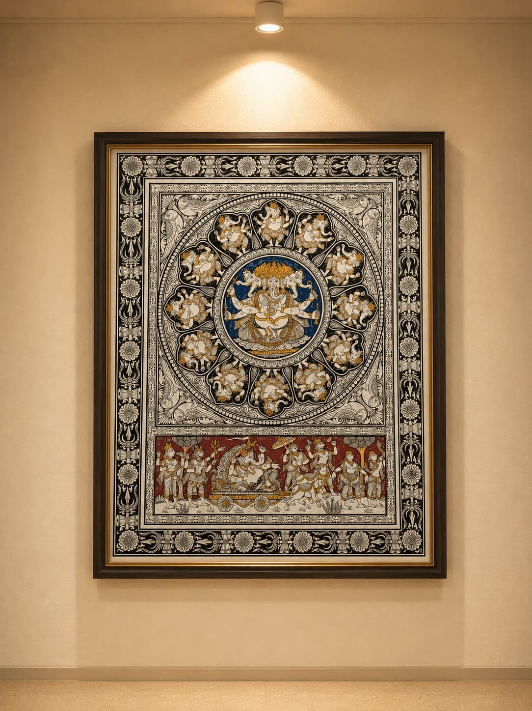 Panchmukhi Ganesha - Pattachitra Painting