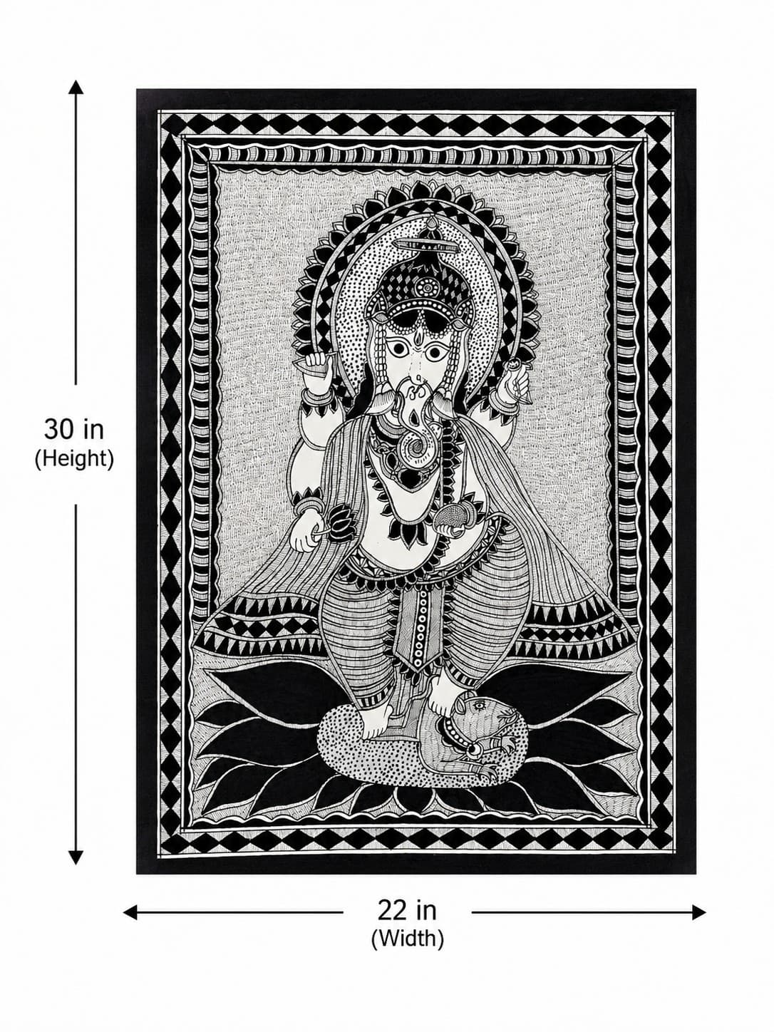 Lord Ganesha - Madhubani Painting — alternate view
