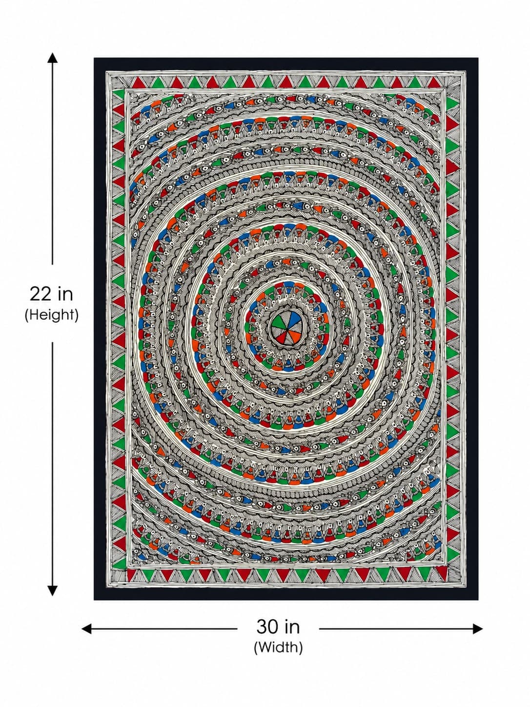 Matsya Raas - Madhubani Painting — alternate view