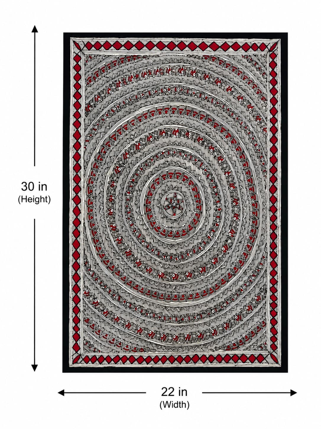 Matsya Raas - Madhubani Painting — alternate view
