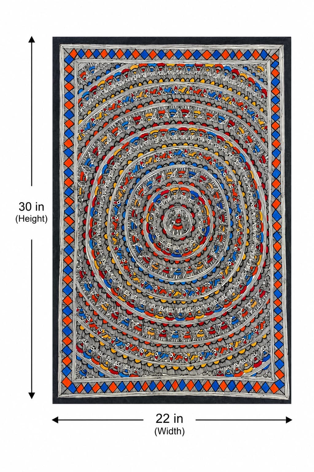 Matsya Raas - Madhubani Painting — alternate view