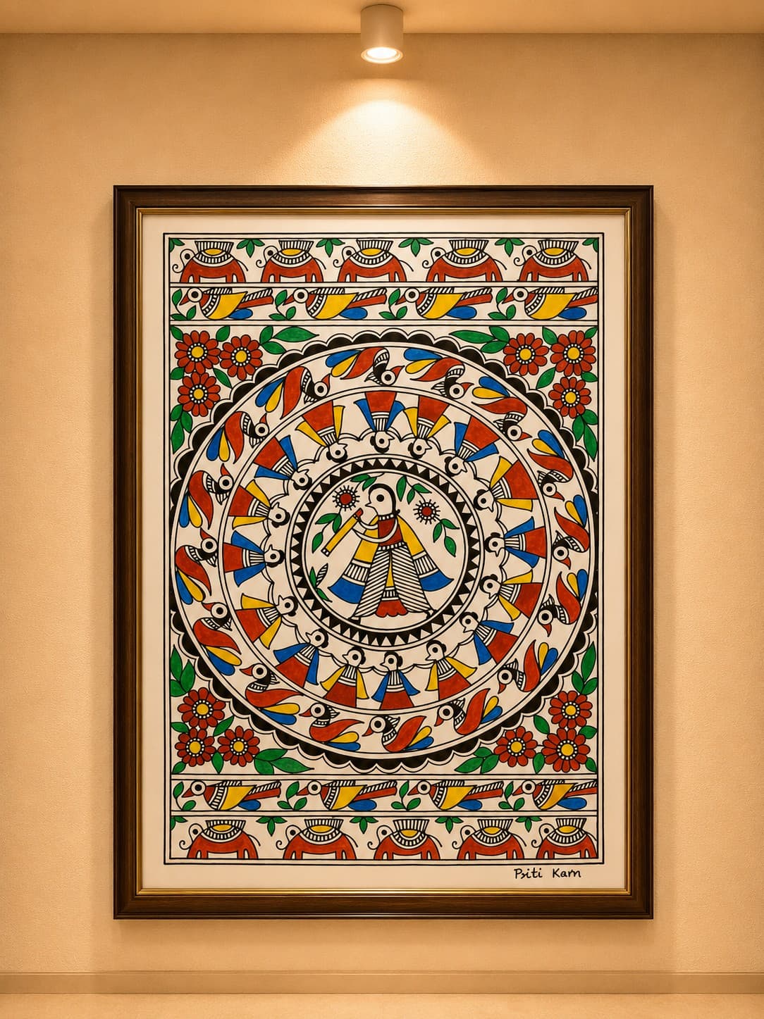 Musician Mandala - Madhubani Painting