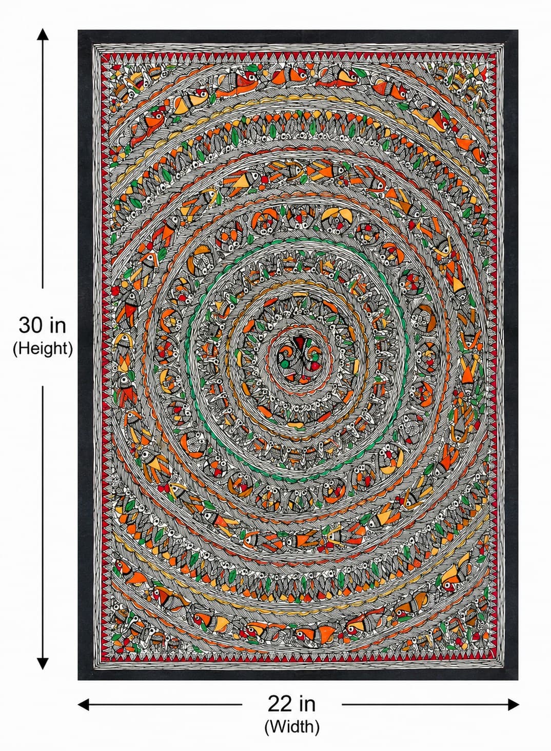 Bird Mandala - Madhubani Painting — alternate view