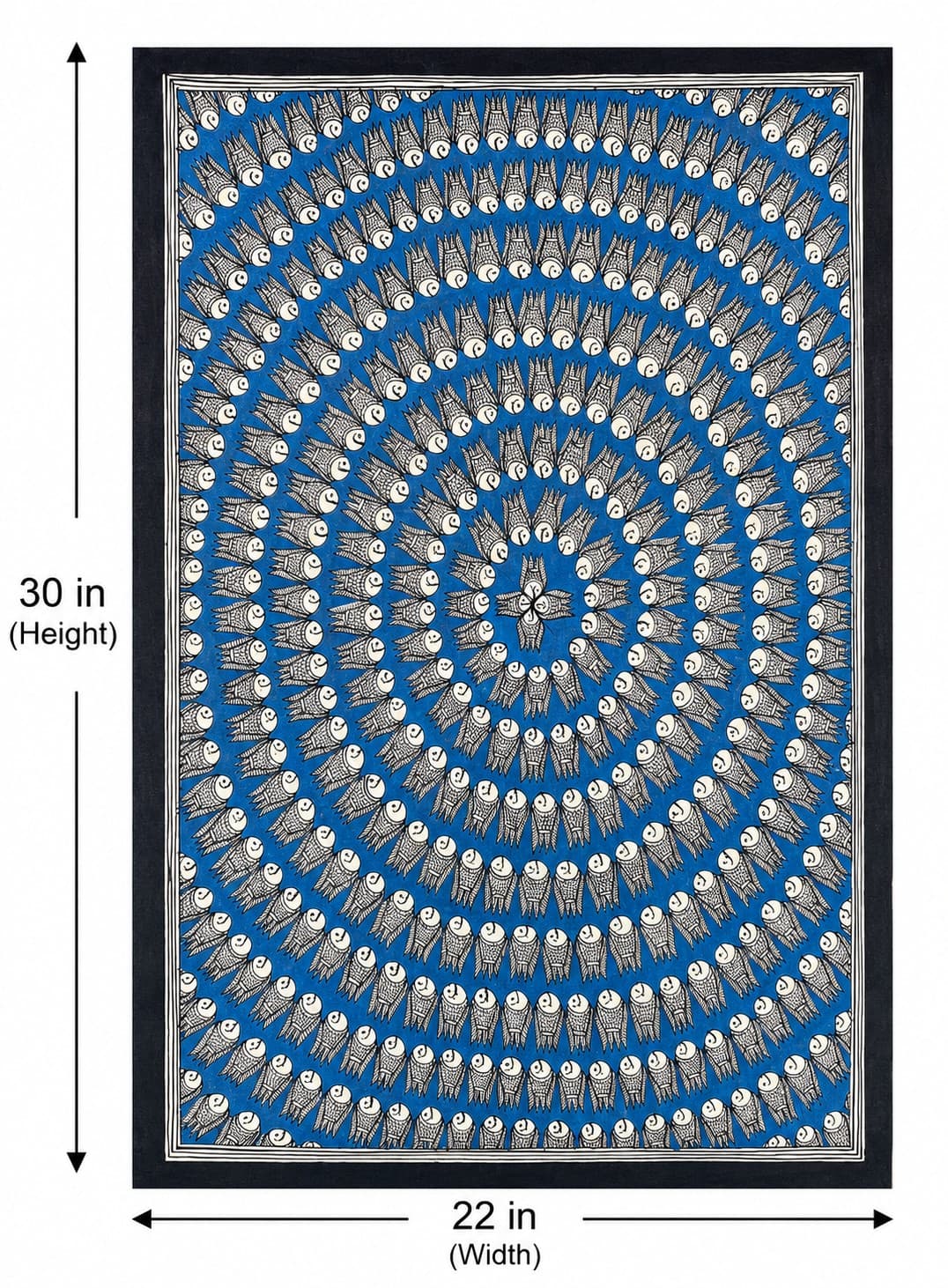 Fish Mandala - Madhubani Painting — alternate view