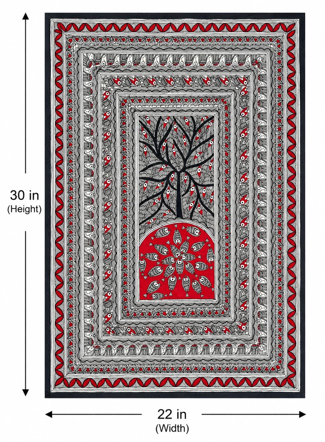 Tree of Prosperity - Madhubani Painting — alternate view