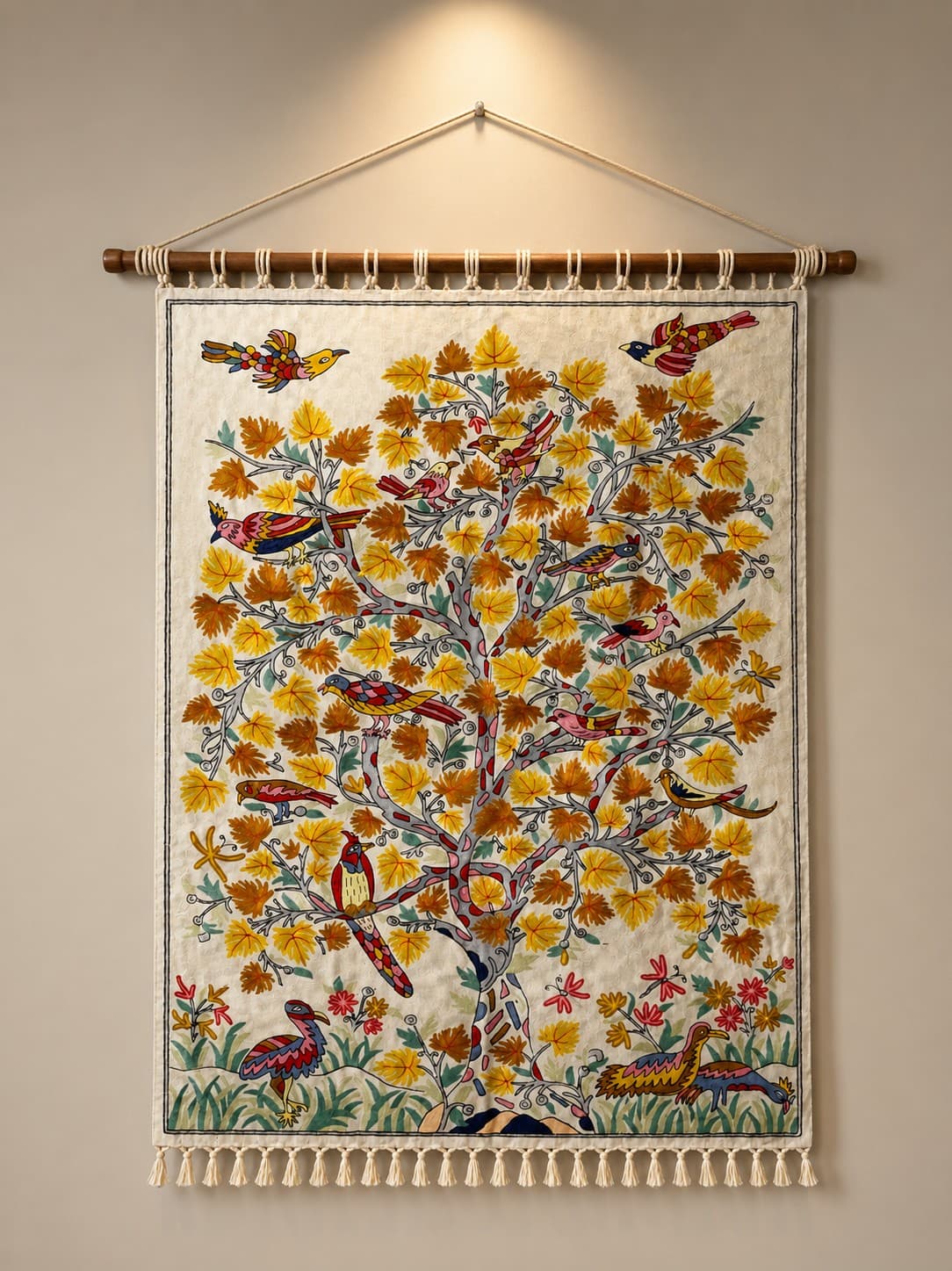 Spring Tree of Life - Kashmiri Crewel — alternate view