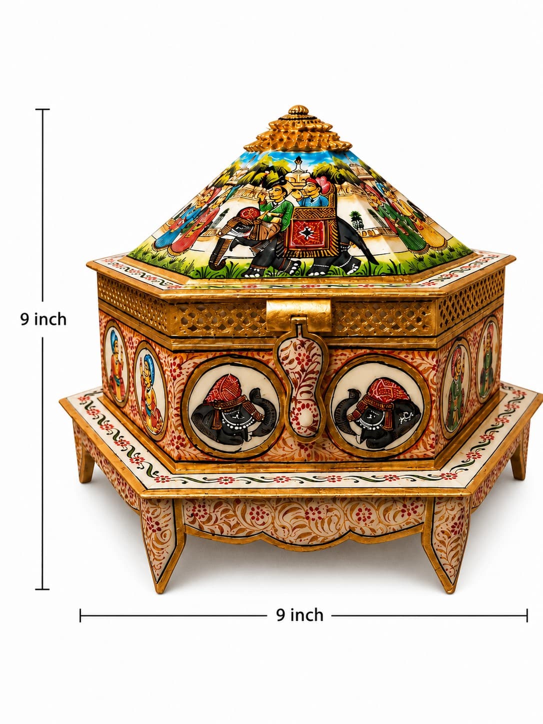 Decorative Storage Box - Lucknow Bone Naqqashi — alternate view