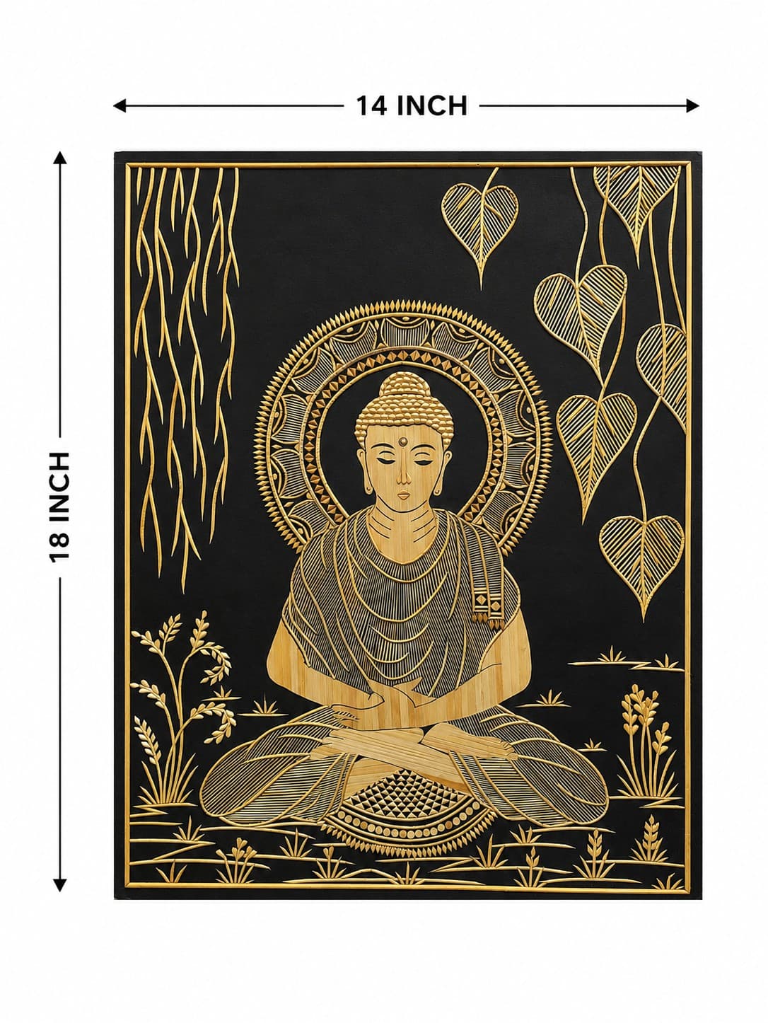 Buddha Wall Art Panel - Sikki Craft — alternate view