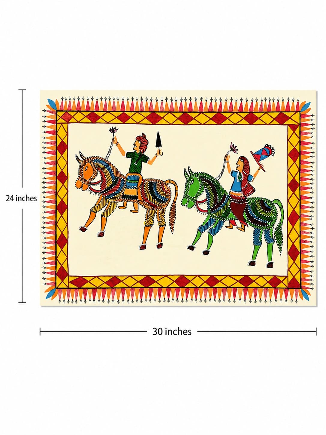 Horse Rider - Pithora Painting — alternate view