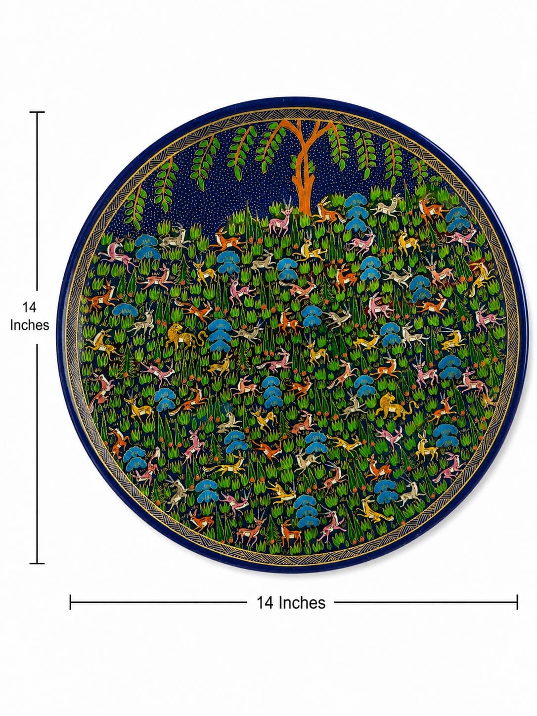 Wildlife Decorative Wall Plate - Papier Mache — alternate view