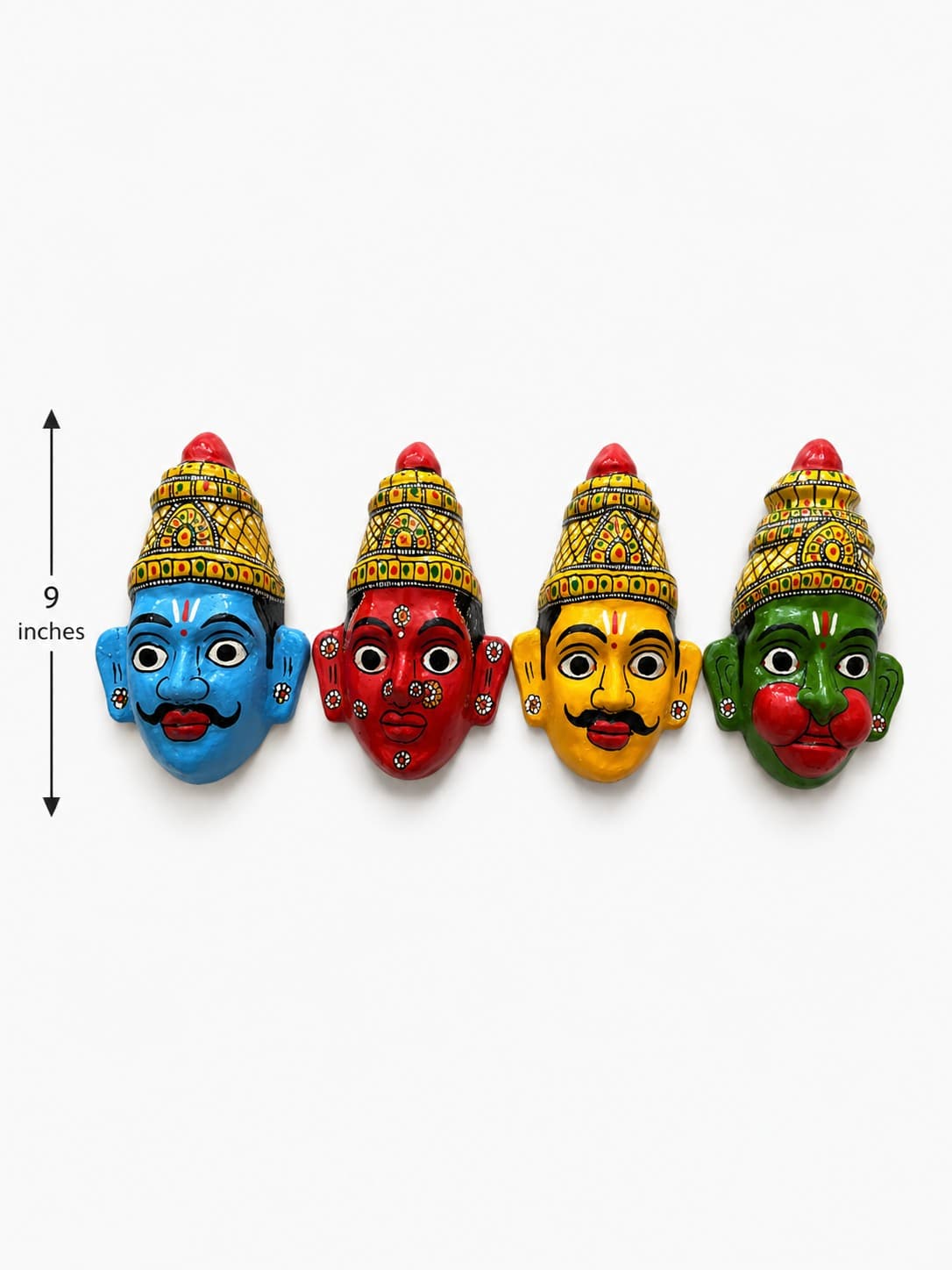 Ramayana Characters Set - Cheriyal Mask — alternate view