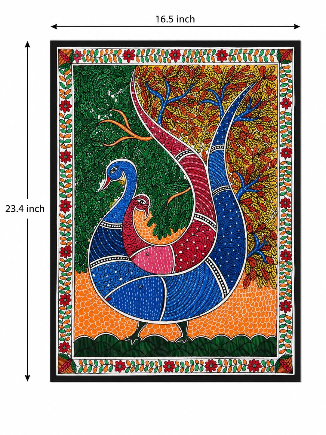 Peacock - Madhubani Painting — alternate view