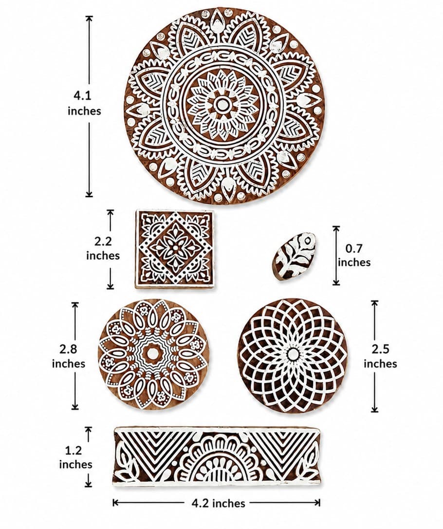 Wall Decor - Wooden Block Print (Set of 6) — alternate view