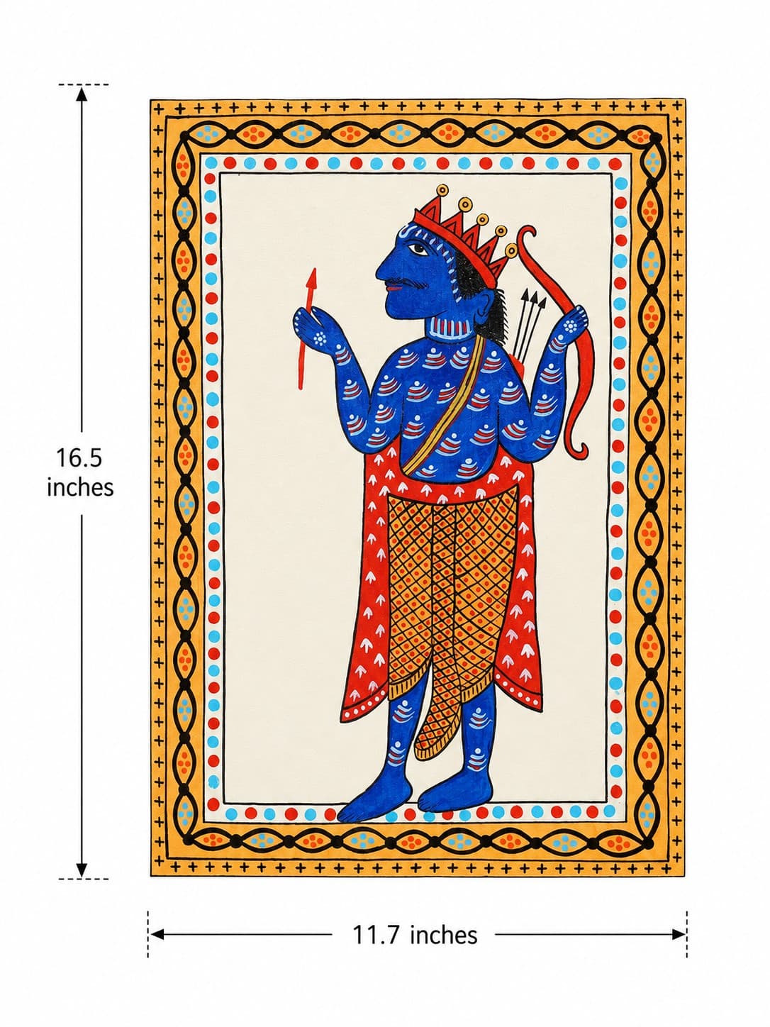 Lord Rama - Bajjika Folk Art — alternate view