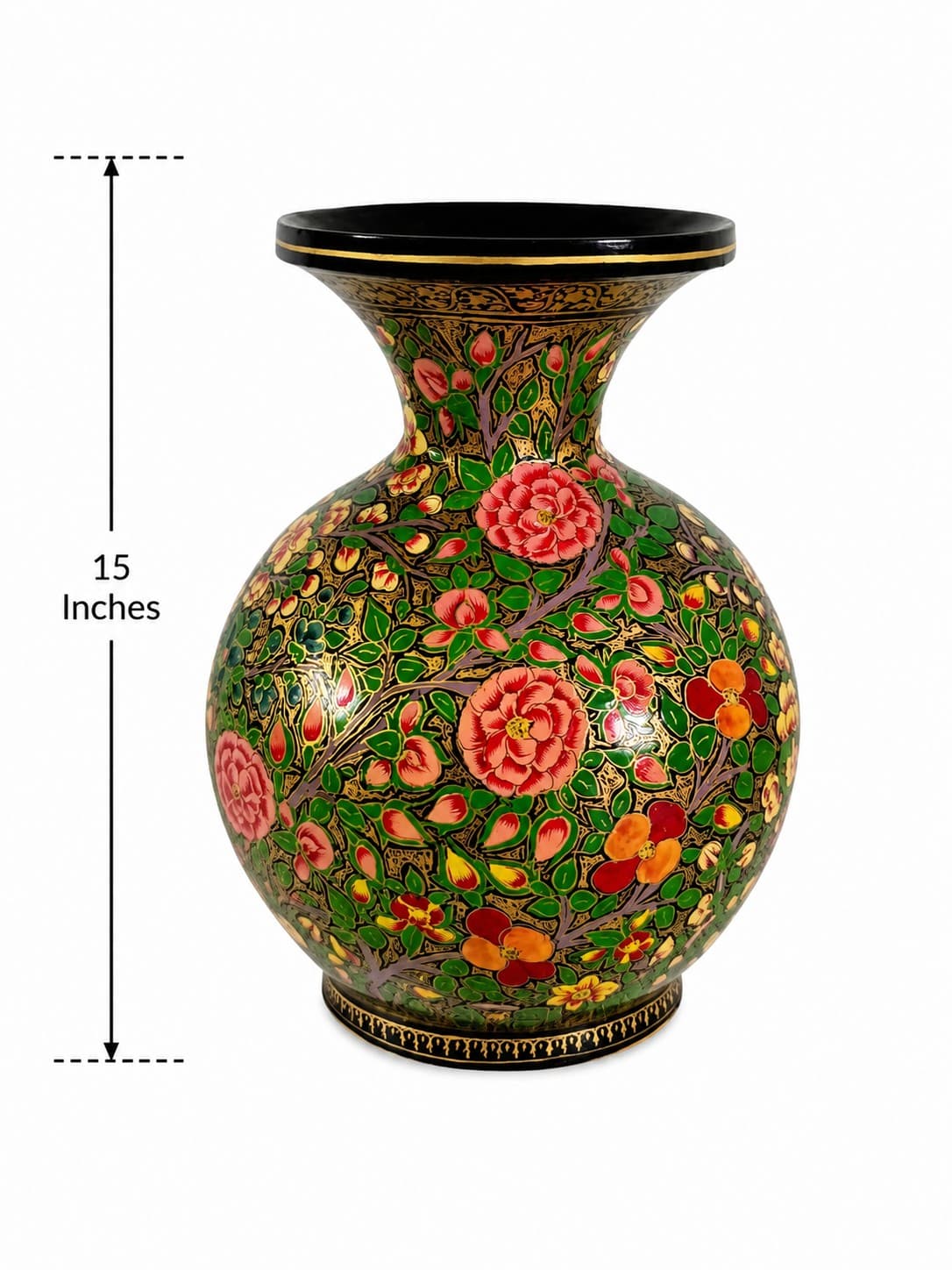 Floral Vase - Papier Mache — alternate view