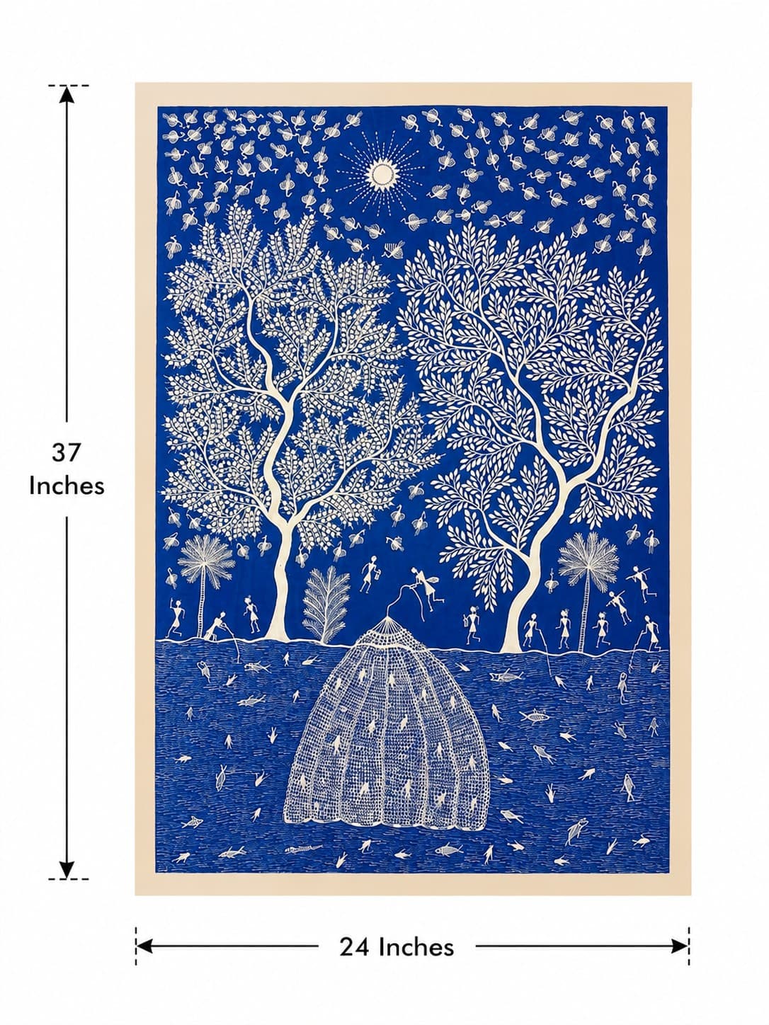River of Life - Warli Painting — alternate view