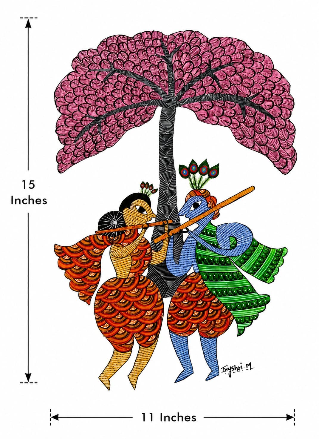A Forest Raga - Gond Painting — alternate view