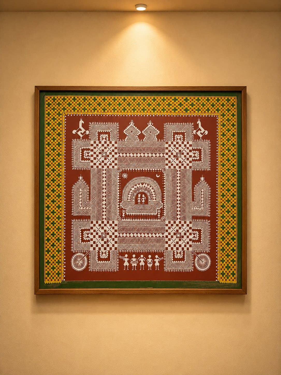 Rhythms of the Sacred Courtyard - Chittara Painting