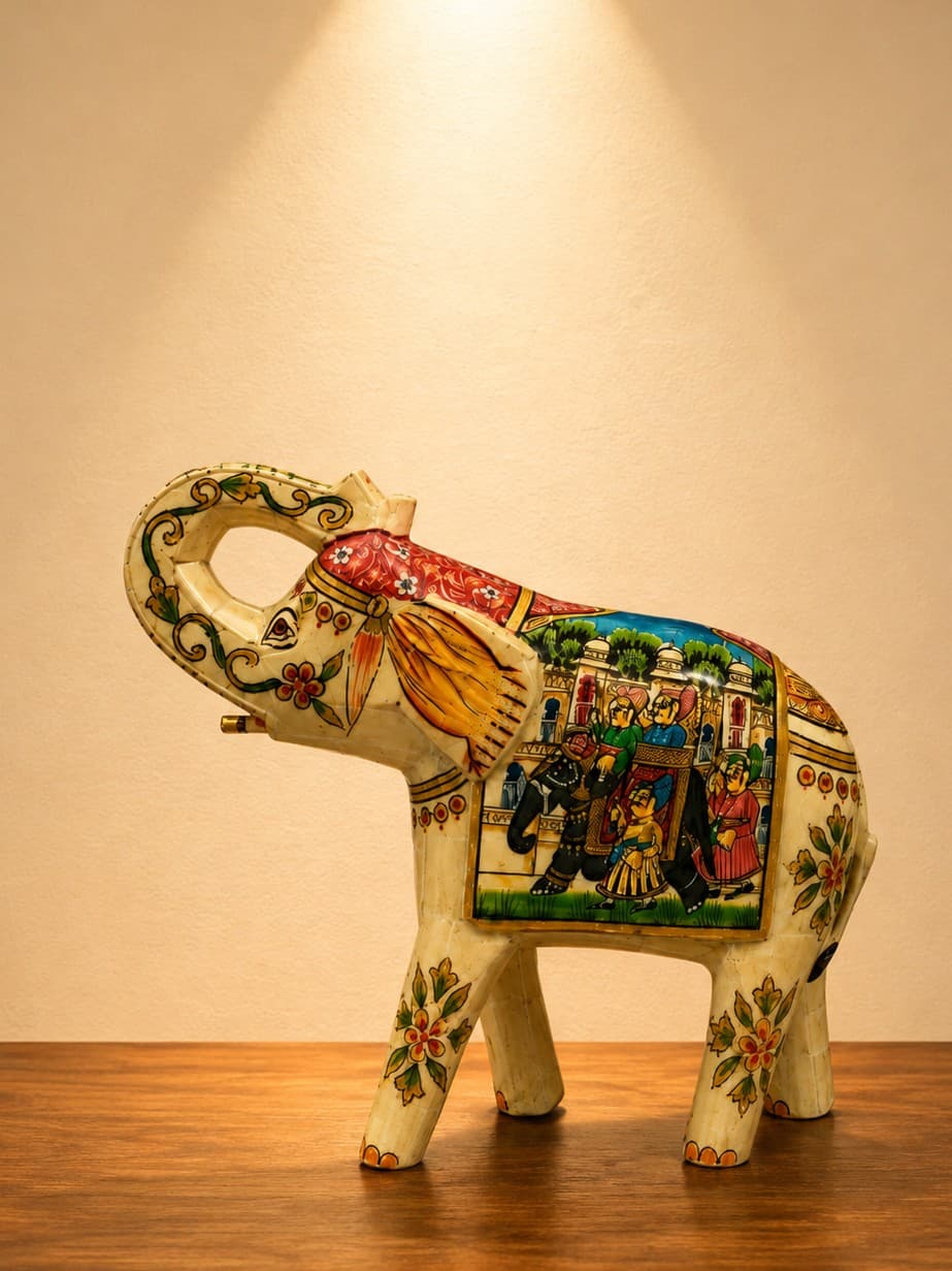 Royal Elephant - Lucknow Bone Naqqashi