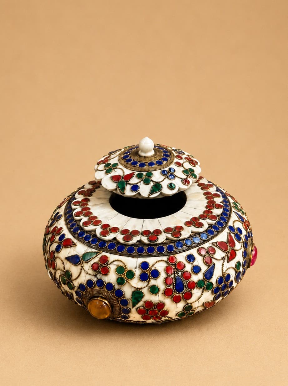 Decorative Jewellery Box II - Lucknow Bone Naqqashi
