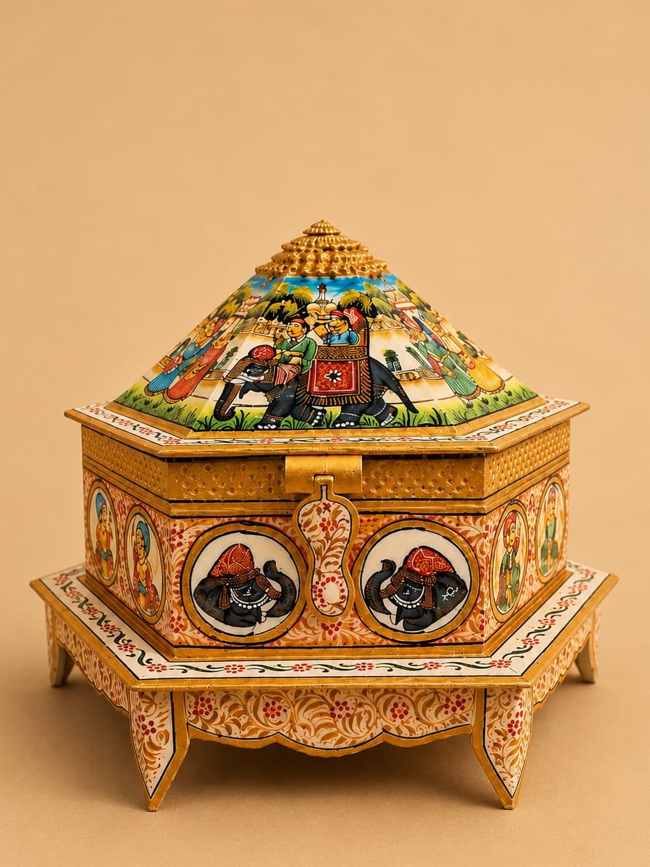 Decorative Storage Box - Lucknow Bone Naqqashi