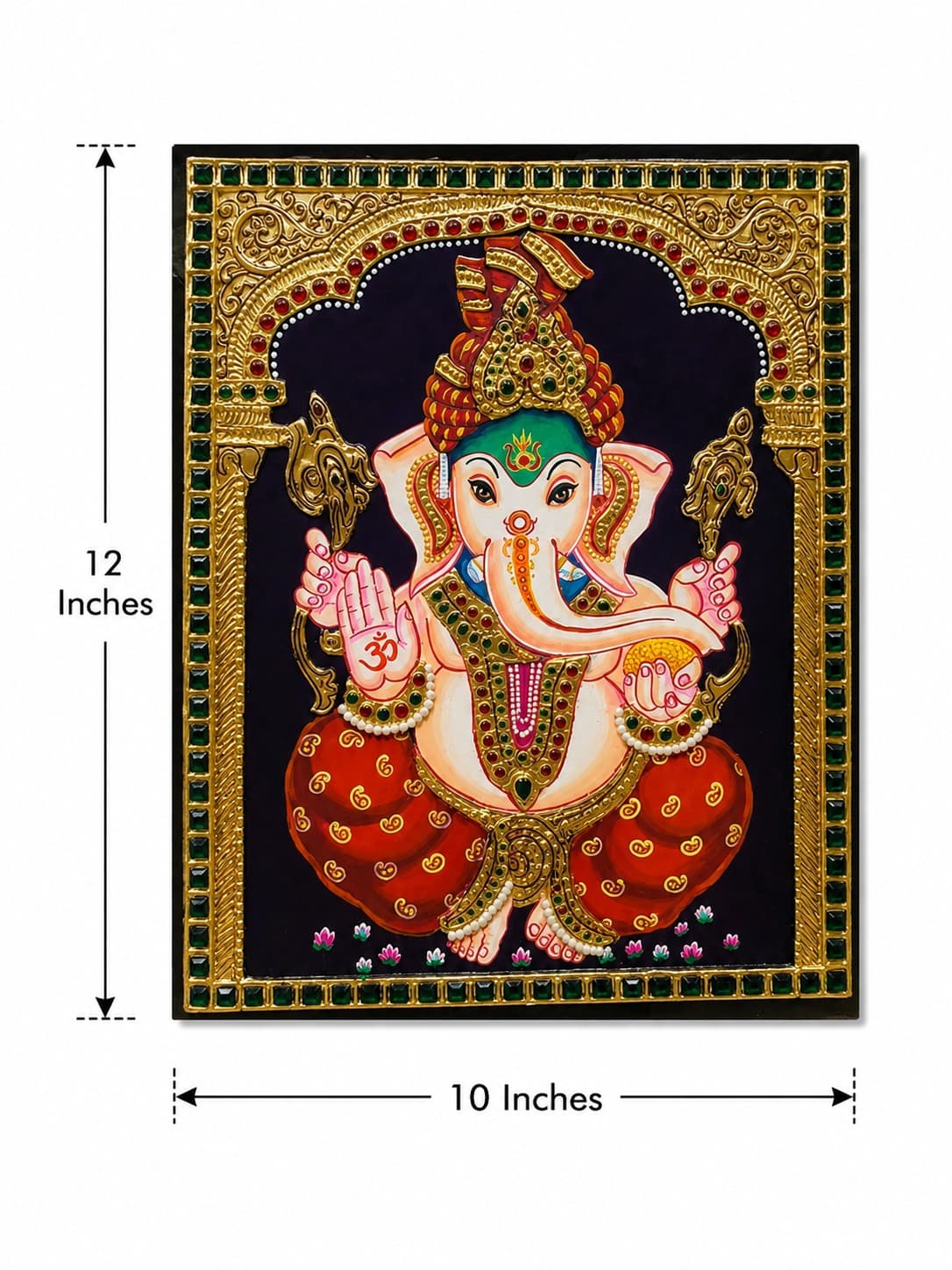 Azhagu Vinayagar - Tanjore Painting — alternate view