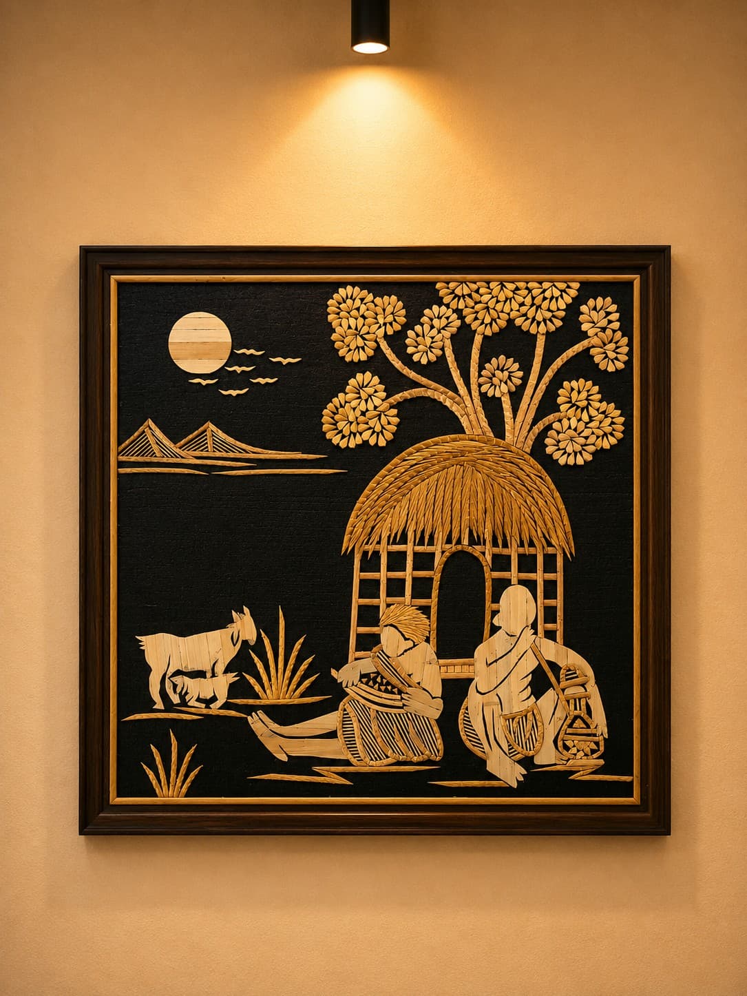 Village Life Wall Art Panel - Sikki Craft
