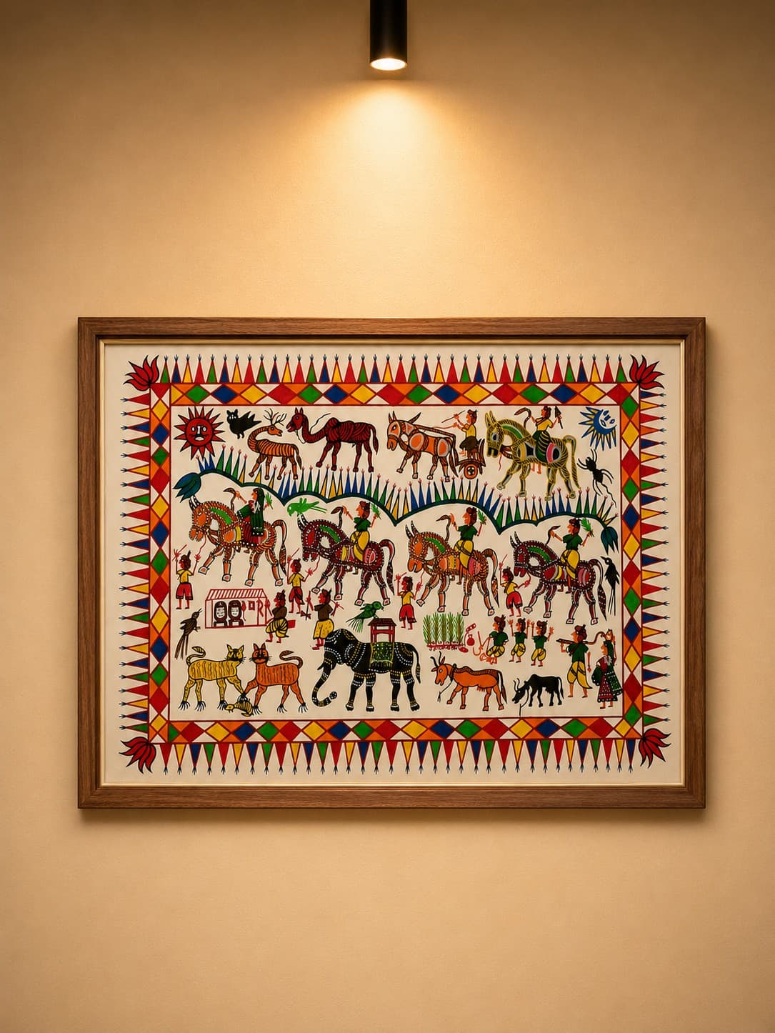 Tribal Procession - Pithora Painting