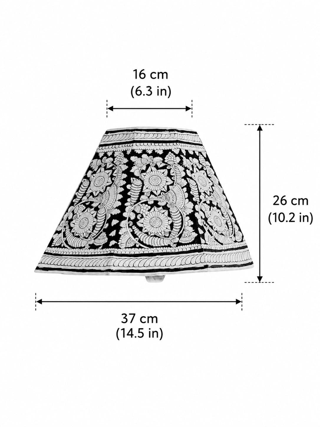 Tree of Life Leather Puppetry Lampshade - Tholu Bommalata — alternate view