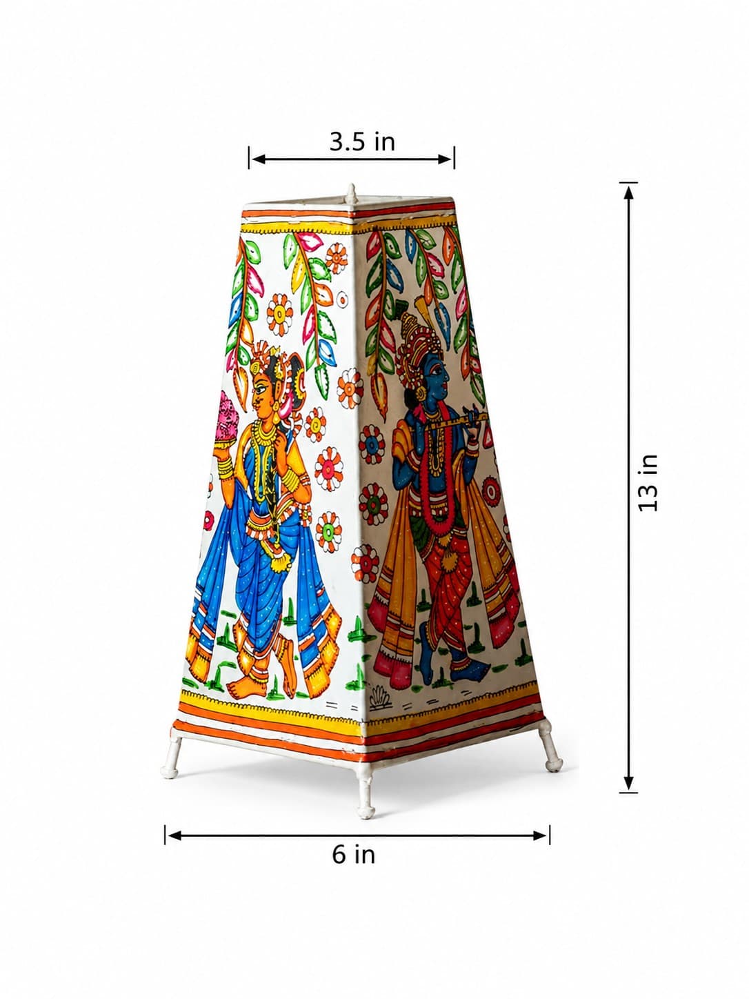 Radha Krishna Table Lamp - Tholu Bommalata — alternate view