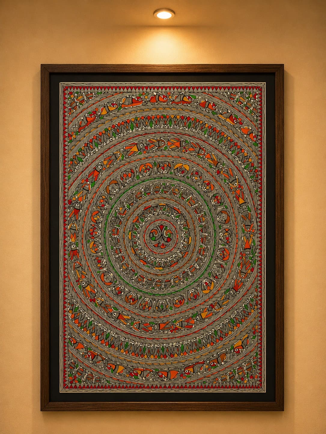 Bird Mandala - Madhubani Painting