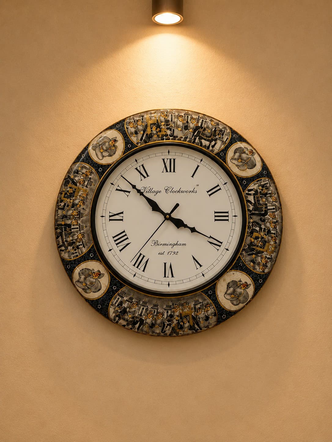 Decorative Wall Clock II - Lucknow Bone Naqqashi