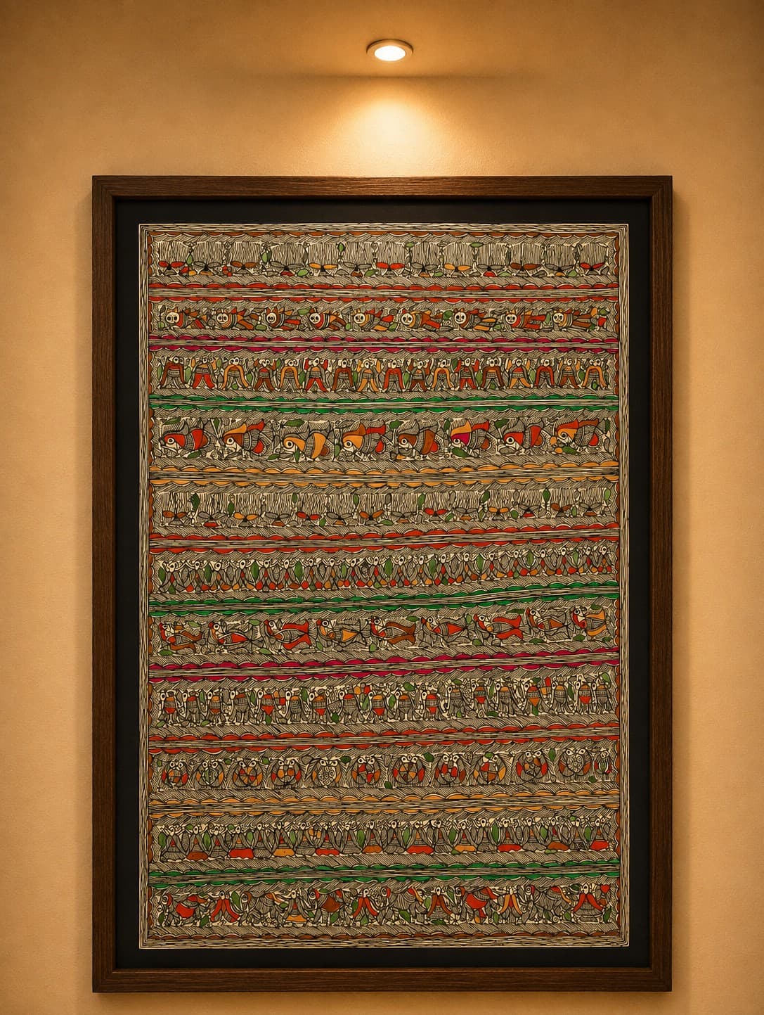 Panchatatva Border - Madhubani Painting